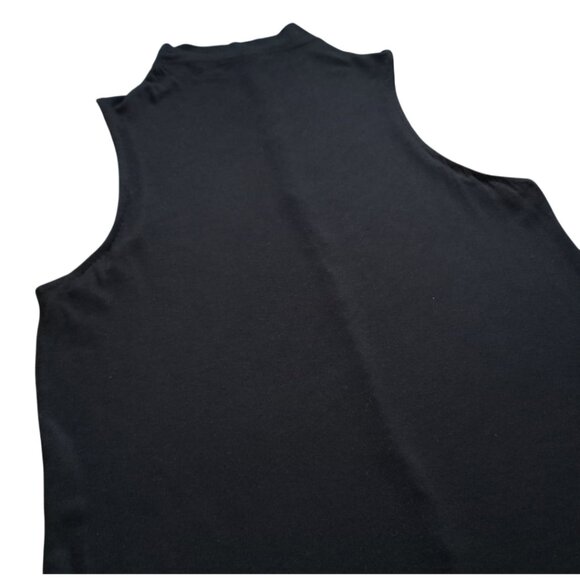 Vince Black Mock Neck Sleeveless Top - Size L - Picture 3 of 10